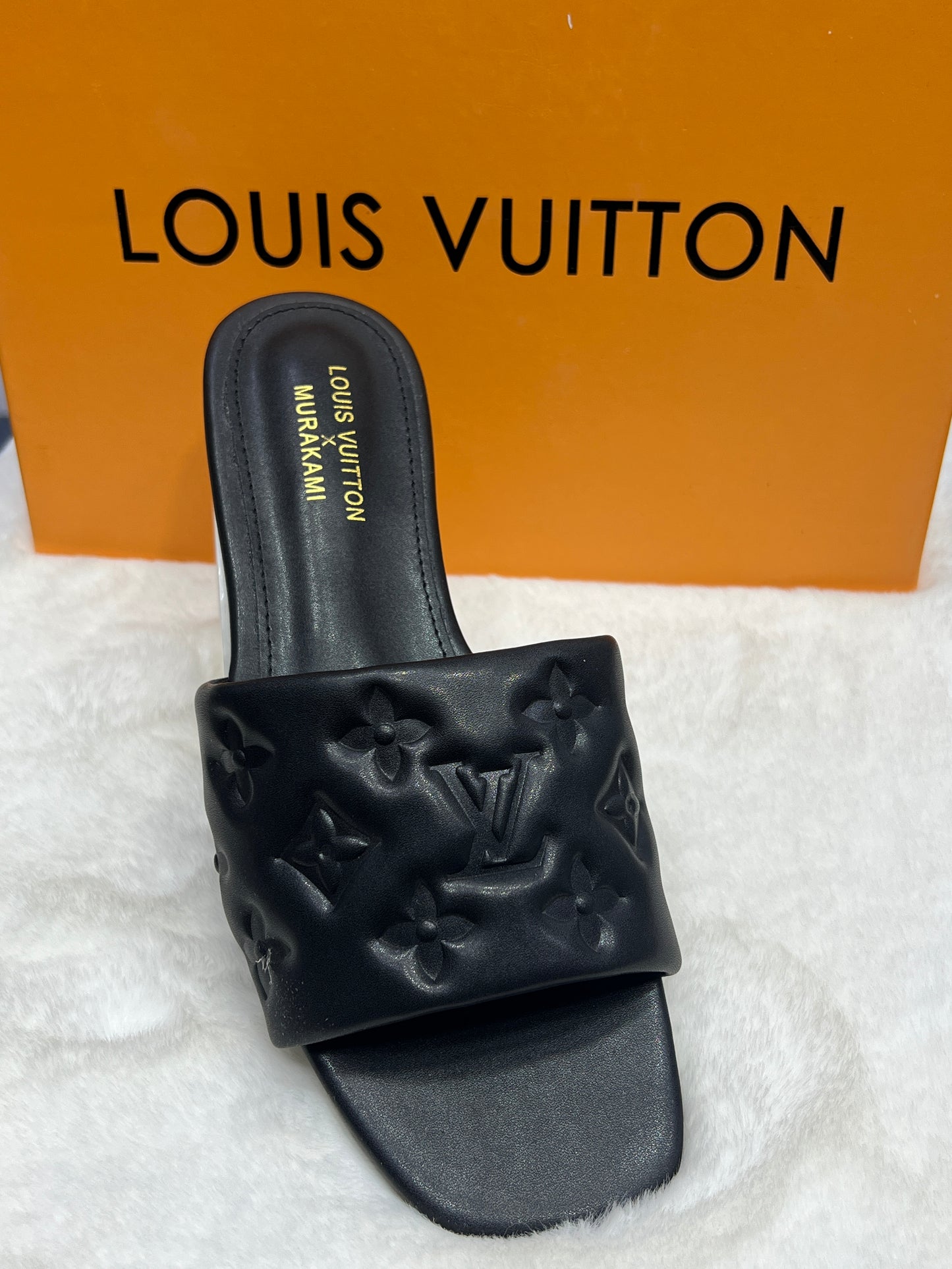 LV Embossed Flat Mules (Designer Inspired)