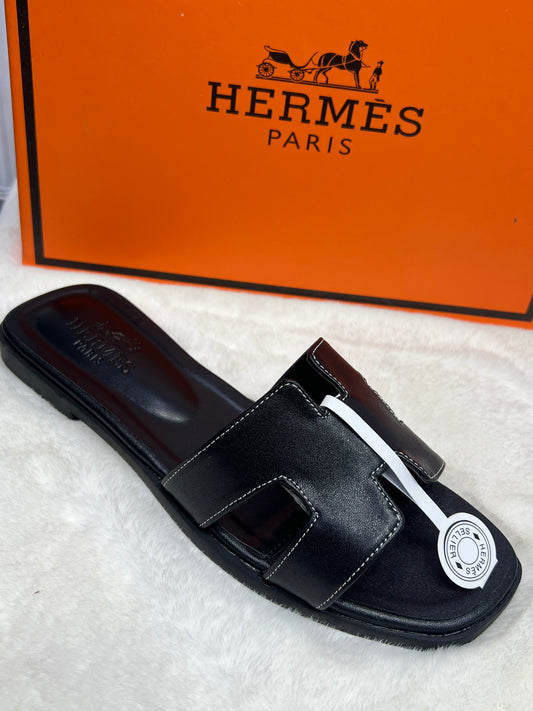 Women’s Luxury H-Cut Slide Sandals – Designer Inspired Flat Slippers