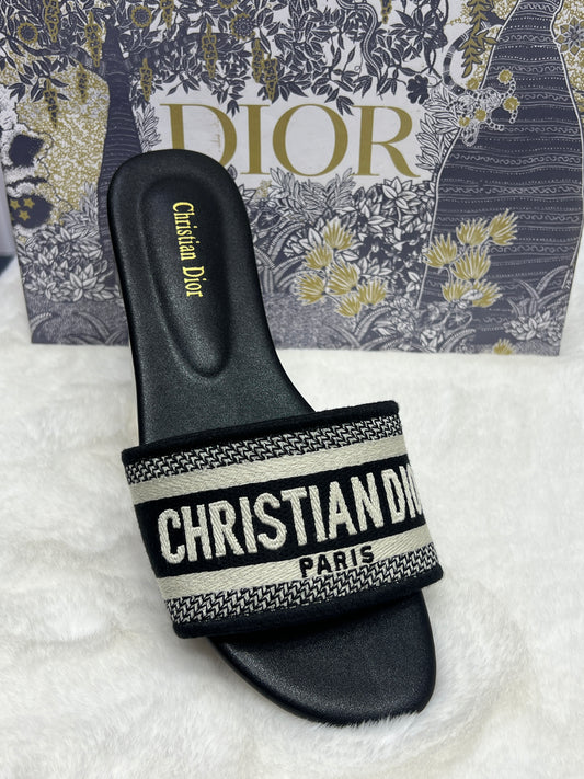 Christian Dior Paris Flat Slides (Designer Inspired)
