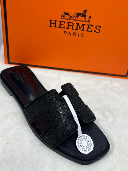 Luxury H-Style Ladies Designer Slides 